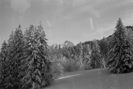  Analog Pictrue of Mountains in the Winter